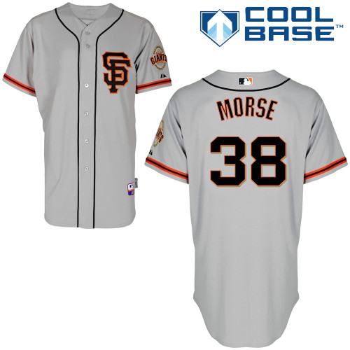 Michael Morse #38 Youth Baseball Jersey-San Francisco Giants Authentic Road 2 Gray Cool Base MLB Jersey